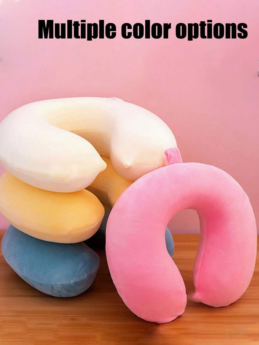 Almohada de viaje, almohada de cuello, almohada de avión, almohada de viaje en coche, hogar u oficina, almohada de cuello para vuelos con botón a presión y funda suave, almohada de cuello en forma de U portátil para estudiantes y adultos, que soporta el cuello y protege la columna vertebral cervical mientras se estudia o se viaja en automóvil, oficina u otros viajes, artículos y accesorios de viaje esenciales, vacaciones, verano, regreso a clases