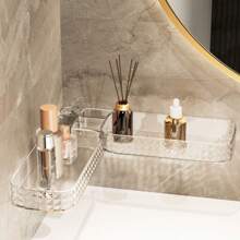 Estantería de esquina de alta gama minimalista y de lujo, de un solo estante, de estilo minimalista, con patrón de estrella, ideal para baño, sin instalación requerida. Solución de almacenamiento perfecta.