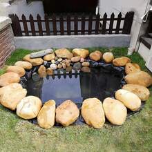 [Heavy-Duty Pond Liner] Heavy-Duty Black HDPE Pond Liner | UV Resistant, Durable, High Quality For Outdoor Ponds, Streams, Fountains, And Garden Waterfalls - Perfect For Creating A Outdoor Water Feature | Flexible Installation | High Quality Protection(Lay A Layer Of Geotextile Underneath To Prevent Stones Or Sharp Objects From Piercing Through) - Black - View 7