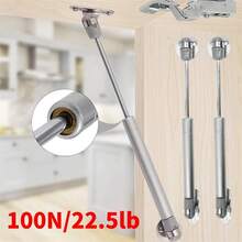 2件装锌合金家具铰链升降气动支撑液压气柜门铰链气撑升降支撑家具五金 - 銀色 - 查看 4