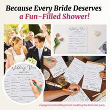 10/20/30/50 piezas Juegos de despedida de soltera para la ducha nupcial, juegos de fiesta de compromiso hilarantes