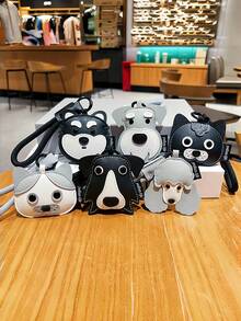 1 Stück Kreative Cartoon Katze Hund PU Farbblock Lässig interessante Tier Schlüsselanhänger, dekorativer Armband-Riemen, süßer Katzen Anhänger, Geschenk für Freundin/Mutter/Kind, Dekoration für Rucksack, Tasche, Auto, Reise, Zuhause - Verschiedenfarbig - Übersicht 11