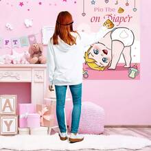 Diaper Poster Sticker Game, Poop Sticker On Diaper Poster Game, Baby Shower Party Game, Diaper Theme Party Games, Fun Birthday Party Games, Baby Shower Games, School Classroom Family Activity For 24 Players With 2 Blindfolds, Birthday Party Games, Afternoon Tea Party Games, Spring Party Games, Summer Party Games, Indoor Party Games, Office Party Games, Wedding Games - Multicolor - View 6