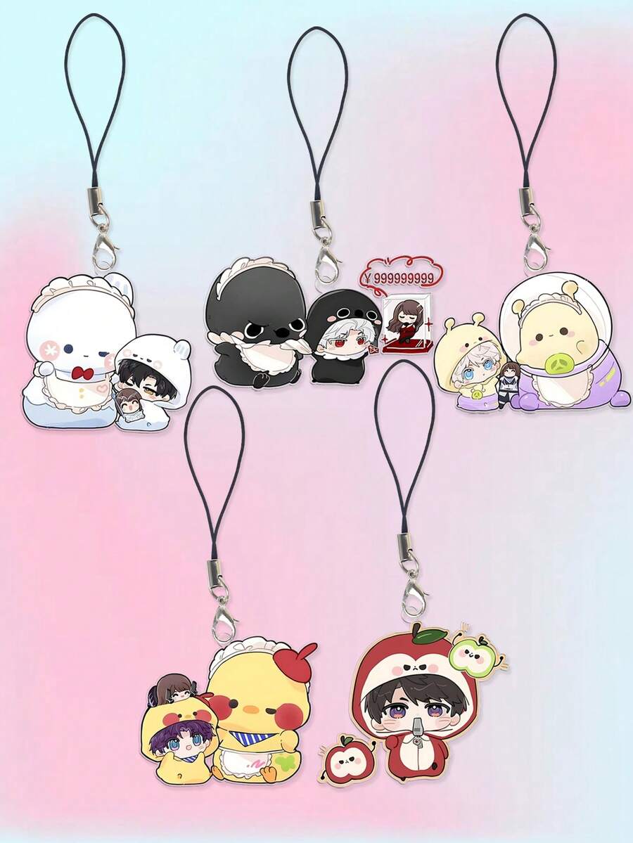 1 件“爱与深空”游戏动漫系列亚克力钥匙扣，可爱卡通钥匙扣，适合用作包、行李箱、手机挂饰、汽车装饰，非常适合收藏和生日礼物汽车配件哥特 Y2k - 彩色 - 查看 1