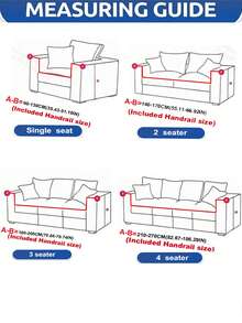 1pc All-Season Stretchy Sofa Cover, Anti-Slip Full Coverage Sofa Seat Cushion Slipcover, Machine Washable Dust-Proof Sofa Blanket, Pet-Friendly For Bedroom, Office, Living Room, Single/2/3/4 Seater - Beige - View 2