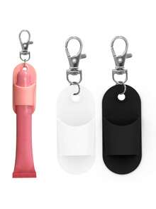 1/2pcs Lip Gloss Keychain Holder Lip Balm Key Chain Cap Portable Lipgloss Holder , - Multicolor - View 1