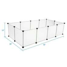 12PC Panels Pet Playpen , Small Animal Playpen, Pet Fence Indoor, DIY Plastic Enclosure For Guinea Pigs, Bunny, Hamsters, Hedgehogs