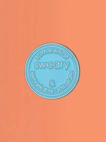 1 件粉色圆形胸针背包翻领装饰别针“PRDFESSIONALYAPPER”