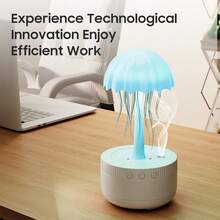 Jellyfish Dance Small Humidifier, Cute Mini Humidifier With 7 Colors Night Light, Auto Shut Desk Essential Oil Diffuser, 300ml Capacity, Humidifiers For Bedroom - Multicolor - View 4