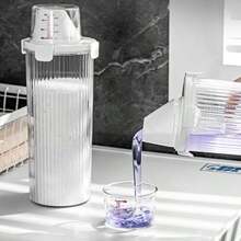 1 Moisture-Proof Storage Box With Multiple Functions And No Leakage. It Comes With A Measuring Cup, A Transparent Thickened Laundry Detergent Sealed Tank, And A Double-Sealed Transparent Large-Opening Laundry Powder Storage Tank