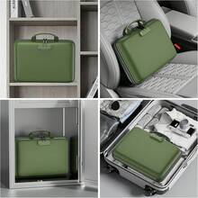 DocSafe Fireproof File Organizer With Lock, Hard-Shell Case Fireproof Document Box With 13 Pocket Accordion File Folder, Portable Home Office Travel Safe Storage For Important Documents Laptop Black - Green - View 7