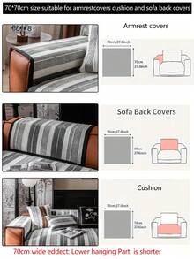 1pc All Season Sofa Cushion Cover, Modern Minimalist Non-Slip Sofa Seat Protector, Dust-Proof And Machine Washable Sofa Cover, Grey, Soft And Fade Resistant, Pet Friendly, Fits For L-Shaped Sofa, Bedroom, Office, Living Room - Grey - View 13