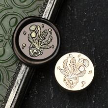 1pc NEW DARK SERIES Series Wax Seal Stamp, Vintage Sealing Stamp Head, Removable Brass Material, Fire Paint Seal Head For Wedding Invitations Gift Packaging Scrapbooking, DIY Handmade Gift Decoration, Cutting And Pasting Invitation Letter School Supplies, Back To School