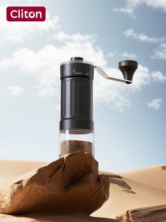 CLITON El Kranklı Kahve Öğütücü - 40 Seviyeli Harici Ayar, Çıkarılabilir Saplı Hafif Tasarım, Hassas Seramik Öğütme Çekirdekli El Kahve Öğütücü, Bu El Kranklı Kahve Öğütücü, Öğütmeyi Tam Tercihinize Göre Özelleştirmenize Olanak Tanıyan 40 Seviyeli Harici Ayar Özelliğine Sahiptir