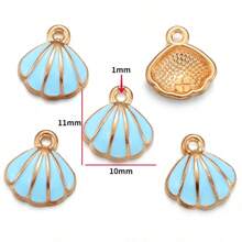30 piezas de elementos surtidos del océano incluyendo estrellas de mar, conchas, colgantes de aleación de zinc de pentaestrellas, adecuados para hacer accesorios de joyería DIY como lazos para el cabello, collares, tobillos, pulseras, aretes