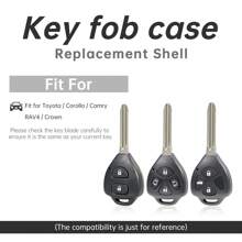 Etui na kluczyk samochodowy z 2/3/4 przyciskami do Corolli, Camry, RAV4, Crown