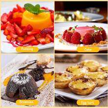 10 Tart Moulds Pudding Cups Stainless Steel Dipping Cups Reusable Round Non-Stick Baking Cups Are Suitable For Outdoor Camping Cookware - 1 - View 5