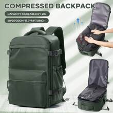 Vacuümcompressierugzak - Duurzaam nylon, voor mannen en vrouwen Grote capaciteit reisrugzak Multifunctionele bagageopslagrugzak Lichtgewicht en waterbestendig - Perfect voor reizen, wandelen, kamperen en buitenavonturen Multifunctionele gecomprimeerde vacuümopslagrugzak voor studenten Rugzak geschikt voor tieners Zomer Casual Buiten Atletiek of vakantie Reizen of afstudeercadeaus of verjaardag Jurkaccessoires
