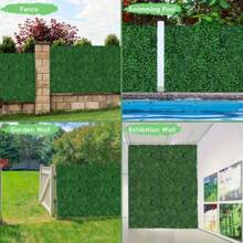 4 Pcs Artificial Milan Lawn Tiles, Artificial Boxwood Fence Panels, Artificial Grass Decor, All-In-One Decor For Indoor Home, Outdoor Parks, Gardens & Villas, Indoor Outdoor Decor, Home Decor, Room Decoration Stuff, Bedroom Decor, Garden Decor, Garden Accessories, Wedding Decor, Wall Decor And Summer Items,Fake Plants
