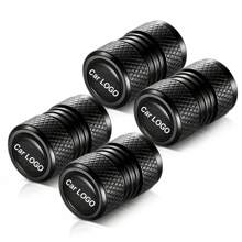 4pcs Tire Valve Caps, Valve Stem Caps For Toyo Ta Audi VW Benz BWM Nissan Hon Da Hyun Dai Kia For D And So On, Alloy Car Tire Caps For Corrosion Resistant Leak-Proof Car Accessories, Black