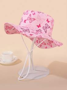 2pcs/Set Kids Adjustable Printed Sun Hat, Breathable Casual Bucket Hat For Outdoor & Daily Use