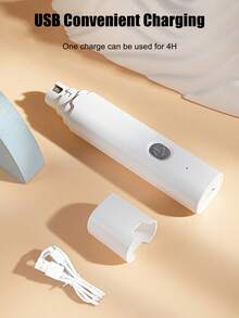 مبرد أظافر كهربائي جديد للحيوانات الأليفة، مناسب للقطط والكلاب، بسرعتين مع إضاءة، مبرد أظافر قابل للشحن، لا يؤذي النقطة الحساسة، طحن أظافر سهل، ضروري للقطط والكلاب