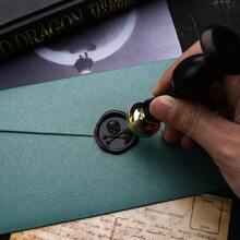 1pc NEW DARK SERIES Series Wax Seal Stamp, Vintage Sealing Stamp Head, Removable Brass Material, Fire Paint Seal Head For Wedding Invitations Gift Packaging Scrapbooking, DIY Handmade Gift Decoration, Cutting And Pasting Invitation Letter School Supplies, Back To School