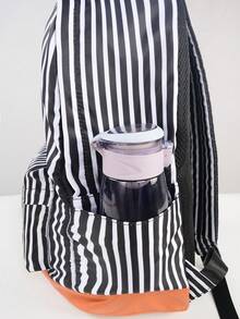 Genuine Authorized  Stripe Lightweight Backpack - Black - View 9