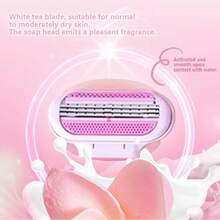 Compatible With Venus Women's Razor 8-Pack Refills, 3-Blade Heads And Lubricating Strip, Protect Your Skin, Fast And Easy Shaving, Replace 1 Blade Every 30 Days - Pink - View 4