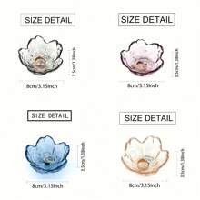 1pc Flower Ring Dish Jewelry Tray, Small Glass Jewelry Dish For Women, Room Decor Trinket Tray For Earrings Necklaces, Wedding Engagement Ring Holder Dish, Key Dish Jewelry Plate Bowl Gift Back To School