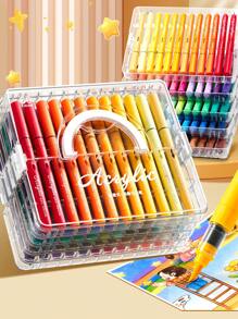 12/24/36/48/60 Colors Tip Art Marker Sets, Professional Permanent Sketch Marker Pen , For Art Drawing Painting Sketching Calligraphy , Journal Planner Comics Design School Supplies , Color Rod Straight Liquid Marker Set, Art Supplies School Supplies, Back To School