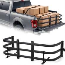 Truck Bed Extender 48"-61" Adjustable Length Aluminum Retractable Tailgate Extender With Drill Required Installation, Fits F-150, Silv Erado, Sierra, Santa Cruz, Tacoma - Black - View 1