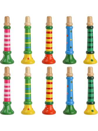 1 包/2 包小木喇叭、短笛、音乐声音教育、节奏乐器、早期教育培养、男孩女孩、学校