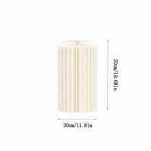 Wedding Backrest Column Base Support Corridor Dessert Cake Table Column Party, Roman Column Folding Paper Tube Base Wedding Folding Paper Tube Support Art Column, Wedding Back Support Corridor Dessert Cake Table Column, Top Without Plastic Plate (Mirror Acrylic Plate, Tear Off The Protective Film Can Achieve The Effect), Suitable For Wedding, Birthday, Party Activities, Auto Show, Cake Room Decoration - White - View 20