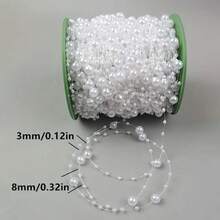 1 cuộn dây ngọc trai nhiều màu dài 5m, thích hợp cho đám cưới, tiệc sinh nhật, trang trí bánh DIY. - Nhiều màu - Xem 8