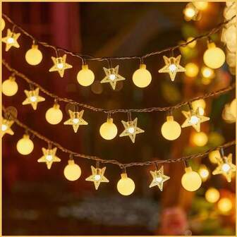 1 قطعة أنوار فيري عيد الميلاد، إضاءة LED خارجية لجو التخييم, إضاءة سلسلة فيري صغيرة، إضاءة فيري دافئة