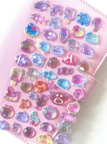 Nayiben 1pc Cartoon 3D Rhinestone Stickers, Cartoon Animal Self-Adhesive Sticker For Scrapbooking And Stationery Decoration, Craft Stickers Suitable For DIY Projects And Office Supplies,School Supplies,Back To School