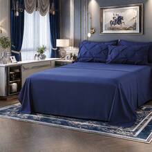 7 Pieces (Full/Queen/King) Elegant Bed In A Bag Comforter Set, Twin(5 Pieces),Stylish Solid Comforter, Soft Microfiber, Comfortable And Warm, Cloud-Like Soft Bedding Set, Bedroom Decor For Spring/Summer/Autumn/Winter, Ideal Gift - DarkBlue - 查看 3