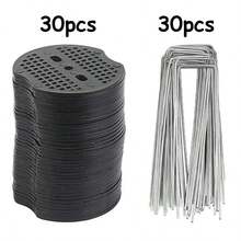 30-50pcs U-Shaped Ground Stakes With 3-Holes Round Washer Lawn Turf Nails Garden Fabric Stakes For Fix Fabrics Control Sheets Patio Tents - Multicolor - View 14