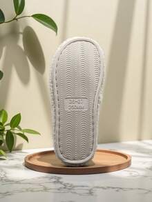 1 双羊毛衬里防滑平底休闲家居拖鞋，适合所有季节，青少年 - 藏蓝色 - 查看 7