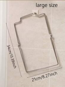 1pc/2pcs Stainless Steel Foldable Trash Bag Holder & Cleaning Cloth Rack, Kitchen Waste Bin Organizer
