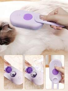 3 In 1 Usb Rechargeable Water Spray Cat/Dog Lover Gift And Dog/Cat Mom Love Massage Brush Electric Cat Lover Gift And Cat Mom Love Hair Removal Comb