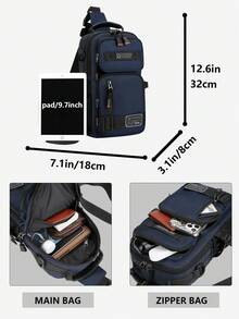 Outdoor Sports Nylon Chest Bag For Men Purse, Multi-Function Waist Bag, Large Capacity Messenger Bag, Lightweight Shoulder Bag, Multi-Pocket Travel Bag, Convenient Mobile Phone Storage Bag, For Students, Junior High School, High School, Campus, Travel Vacation, Business Trip, Daily Commuting, Shopping, Office, Dating, Outdoor, Fitness, Running, Cycling, Exercise, Hiking Camping, Birthday Gifts, Holiday Gifts Belt Bag