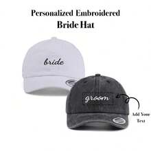 1pc, Custom,Bride Hat, Bridesmaid Hats, Group Hats, Bachelorette Gifts, Wedding Party Gifts Bachelorette Party Baseball Caps, Wife Of The Party, The Party Hats, Wife Vibes-Drunk Vibes Hats, Party Vibes, Custom Hat - Multicolor - View 2