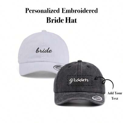1 pieza, Personalizado, Sombrero de novia, Sombreros de dama de honor, Sombreros de grupo, Regalos de despedida de soltera, Regalos para la fiesta de boda, Gorras de béisbol para la fiesta de despedida de soltera, Esposa de la fiesta, Los sombreros de la fiesta, Sombreros con vibras de esposa-vibras de borracho, Vibras de fiesta, Sombrero personalizado