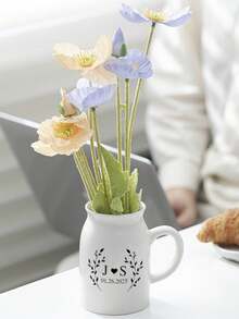 个性化新订婚花瓶，订婚花瓶，定制婚礼日期和首字母花瓶，情侣订婚礼物，新娘礼物，毕业季圣诞节亲朋好友礼物 - 白色 - 查看 4