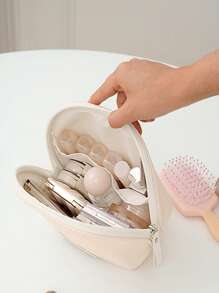 1pc Portable Cosmetic Bag, Handheld Toiletry Pouch For Lipstick, Skincare Product Storage, Travel