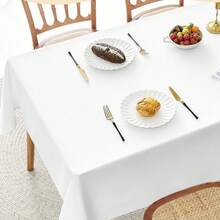 10 Pack White Table Cloth For Rectangle Tables,60x102 Inch-Washable And Reusable Table Cloths For 6-8 Ft Rectangle Table,Polyester Fabric Table Cover For Party,Wedding,Buffet