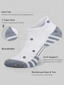 15/10/9/1 pares de calcetines unisex, calcetines deportivos, calcetines de moda, calcetines cortos blancos/negros/grises, de unicolor y estilo simple, adecuados para uso casual diario