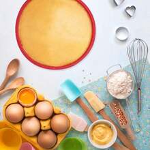 1pc/3pcs Set Round Cake Pan Silicone Mold, Red Color, Non-Stick & Fast-Release Baking Tins For Layered Cakes, Cheesecakes, Breads, Chiffon & Rainbow Cakes (4 Inches, 6 Inches, 8 Inches) - Multicolor - View 3